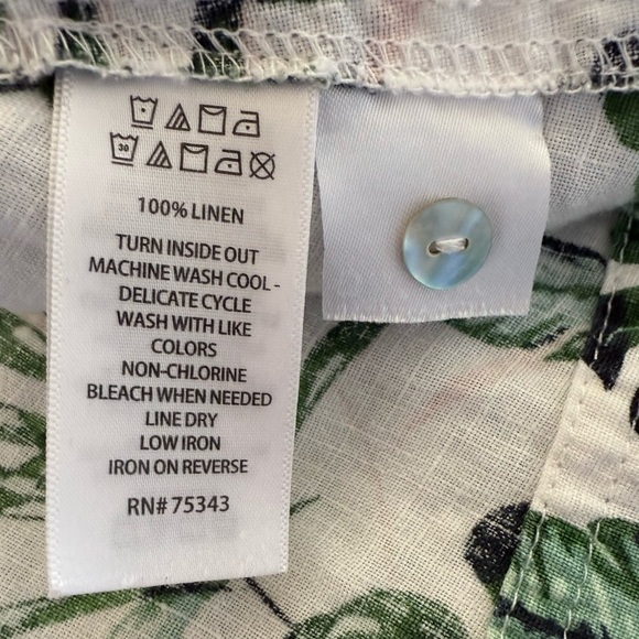 C&C California 100% Linen Tank Mini Dress with Palm Print in Size Small - Picture 4 of 4